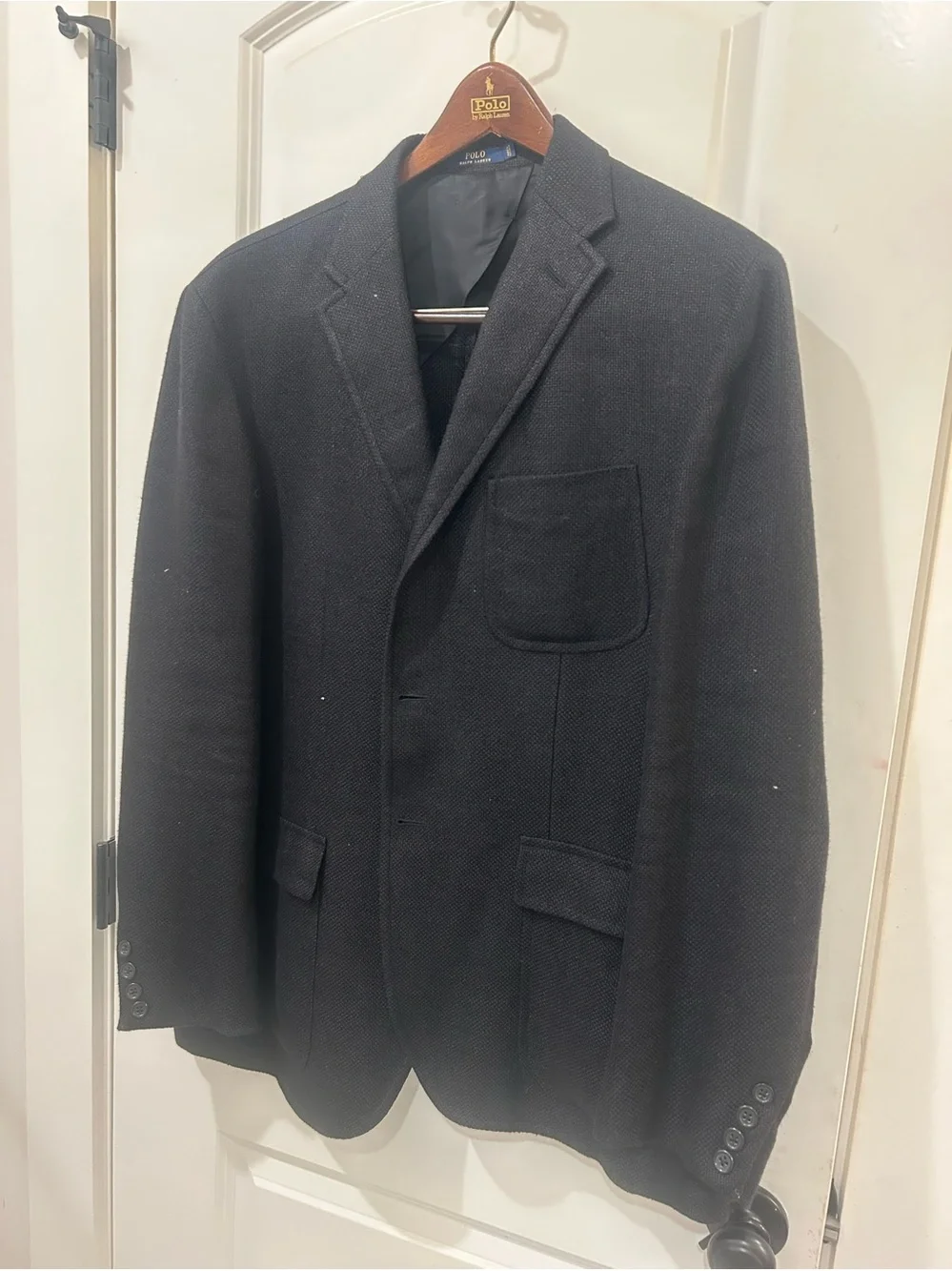 Polo Ralph Lauren Men’s 44R Black Textured Sport Coat Blazer